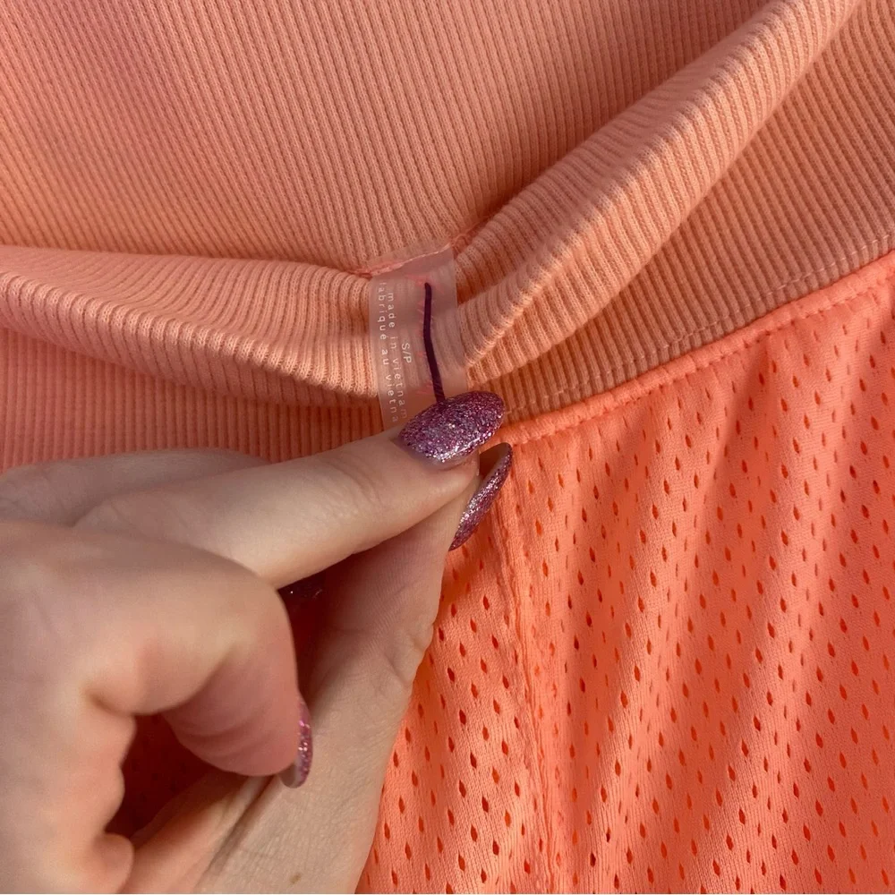 NEW Free People FP Movement Don't Mesh With Me Shorts - Papaya Punch - Picture 10 of 10